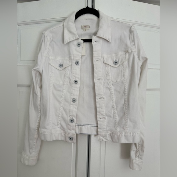AG Adriano Goldschmied Classic White Jean Jacket - Picture 3 of 4